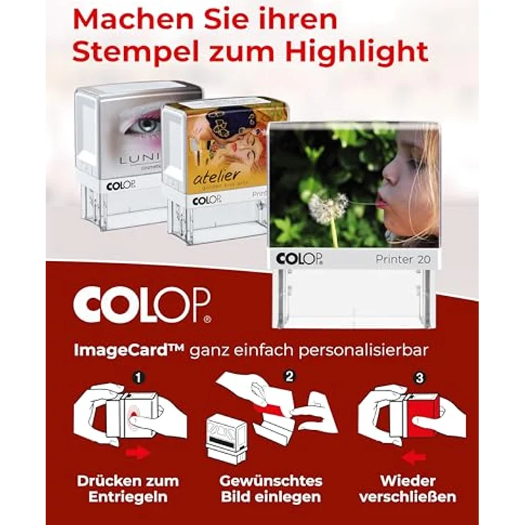 COLOP Stempel Textstempel Printer 20 KOPIE 38 mm Kunststoff – Bild 8