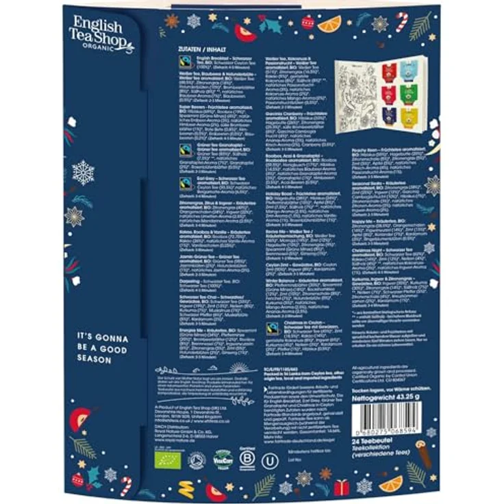 English Tea Shop ETS - Tee Adventskalender "Feel Good", 24 Bio Tees mit Weihnachtsgeschichte und Lesezeichen – Bild 7