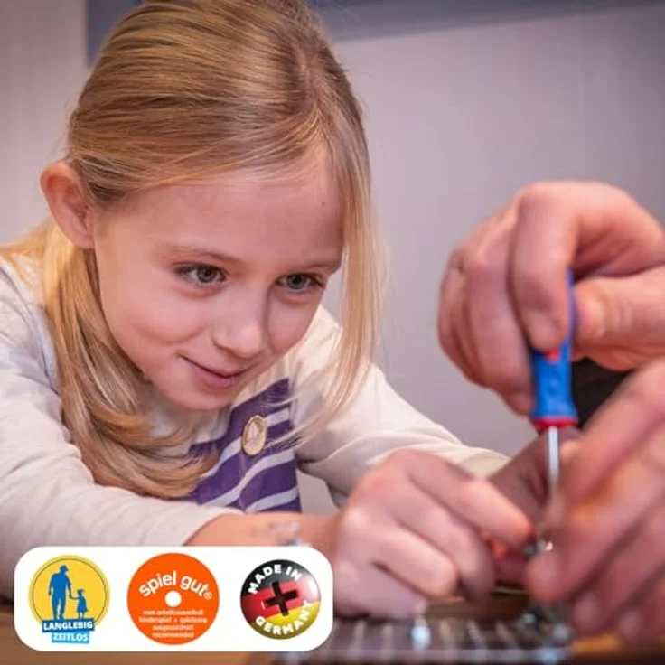 Eitech Mini Radlader 00250, Metallbaukasten mit 157 Bauteilen, Konstruktionsspielzeug mit Knicklenkung und beweglichem Schaufelarm, Made in Germany – Bild 6