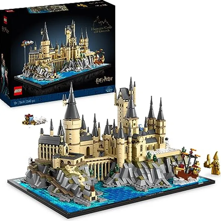 LEGO 76419 Harry Potter Schloss Hogwarts mit Schlossgelände Set, einschließlich berühmter Orte wie Astronomieturm, Große Halle, Kammer des Schreckens, etc., Modellbausatz für Fans und Erwachsene