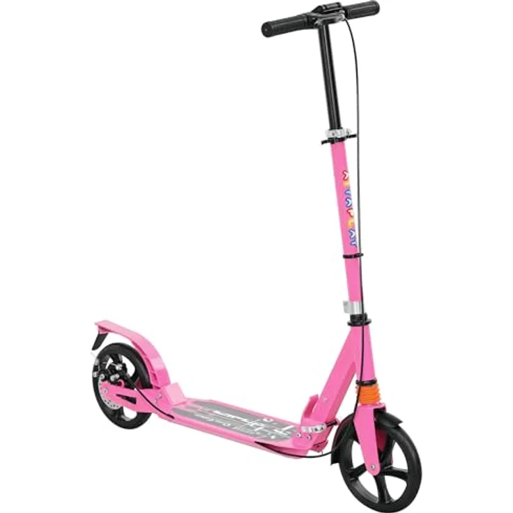 AIYAPLAY Kinder Scooter, klappbarer Tretroller mit verstellbarem Lenker (88-103 cm), Sicherheitsbremsen und Stoßdämpfungssystem, für Kinder 6-12 Jahre, bis 100 kg – Bild 1