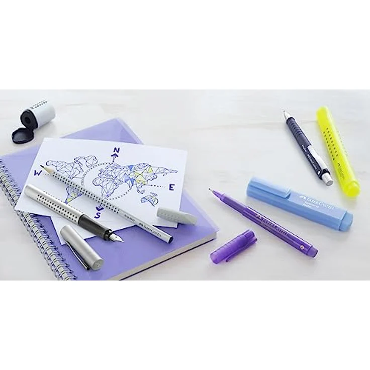 Faber-Castell 205049 - Radiergummi Grip 2001 Eraser Cap, 12 Radierer zum aufstecken – Bild 3