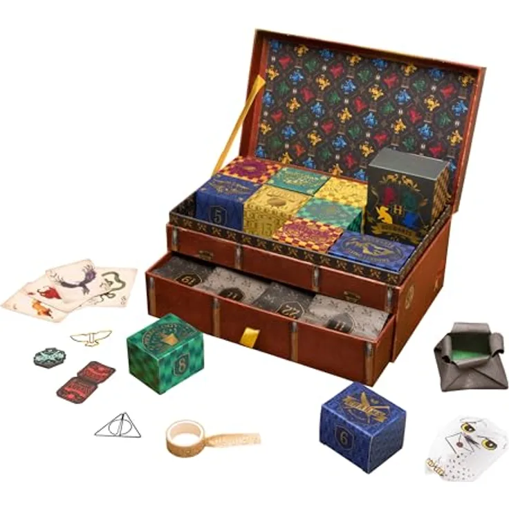Paladone Harry Potter Erinnerungsbox Adventskalender, 24 feste Überraschungen mit Schreibwaren & Gadgets, offiziell lizenziertes Geschenk für Fans
