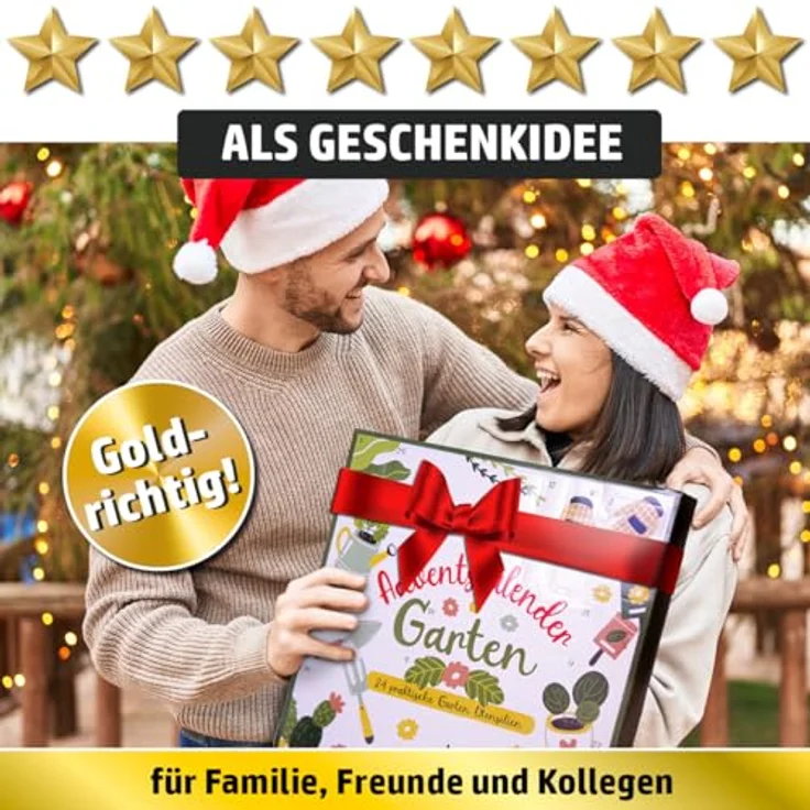BRAST Adventskalender mit 24 praktischen Garten-Utensilien, inkl. Tasche für Beet, Balkon & Zimmerpflanzen, Schaufel, Gartenschere, Handschuhe, Hacken und Schutzmatte – Bild 3
