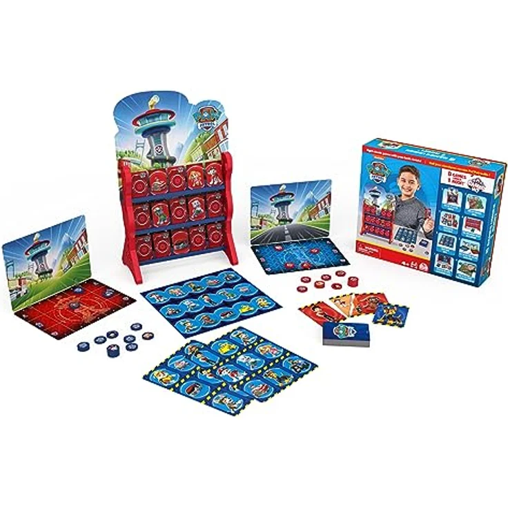 Spin Master Games PAW PATROL HQ Spielesammlung, 8 Spiele für Kinder ab 4 Jahren, inklusive Checkers, Tic Tac Toe, Memory Match und Bingo – Bild 5