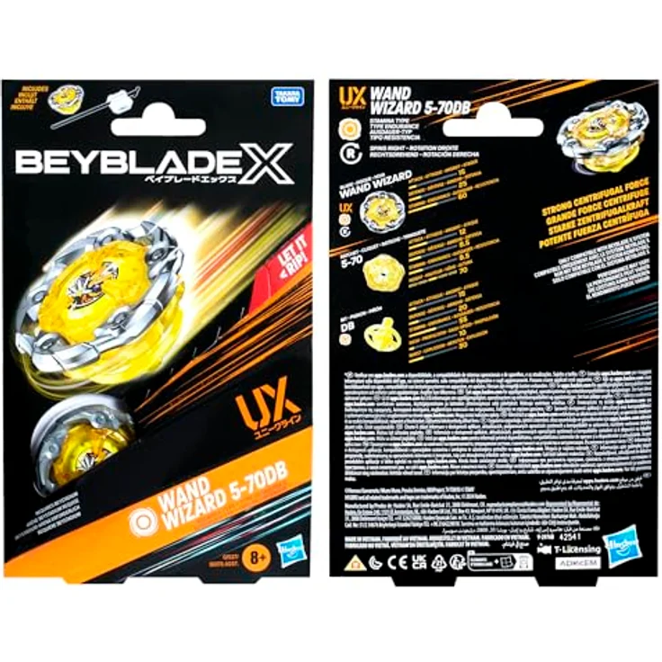 Hasbro Beyblade X Wand Wizard 5-70DB UX Starter Pack, actiongeladenes Kreiselspielzeug mit X-Celerator Beschleunigungssystem und austauschbaren Metall-Blades – Bild 7