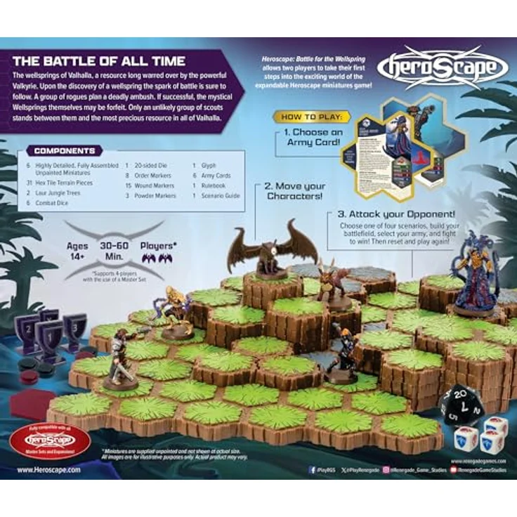 Renegade Heroscape Battle for the Wellspring Battle Box, strategisches Brettspiel für 2 Spieler, englische Version, 30-60 Minuten Spieldauer – Bild 3