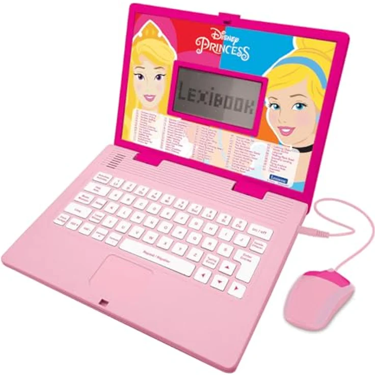 Lexibook Disney Prinzessin Lerncomputer, zweisprachiges pädagogisches Laptop mit 124 Aktivitäten in Französisch und Englisch – Bild 1
