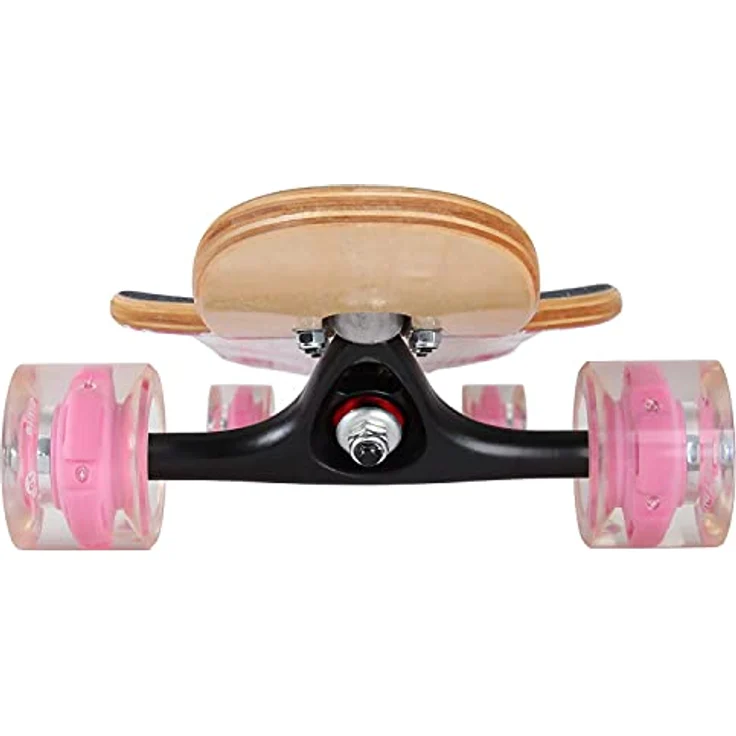 FunTomia Flex3 bis 68kg - Camber Longboard LED pink Blume - Ahornholz – Bild 3