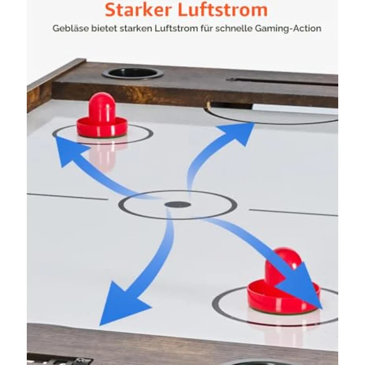 VEVOR 3-in-1 Air Hockey Tisch (214 cm), Multi-Kombinationstisch für Airhockey, Tischfußball & Tischtennis mit robustem Design und umfangreichem Zubehör – Bild 3