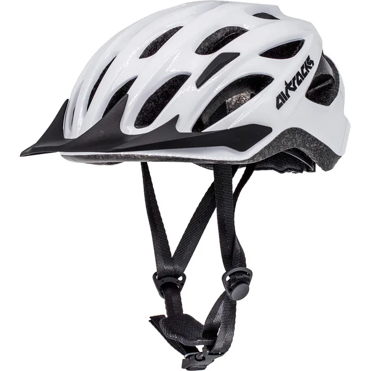 AIRTRACKS Fahrradhelm Star K-60 Weiß, Größe L/XL 58cm-63cm - EPS-Körper + IN MOULD, für Herren und Damen