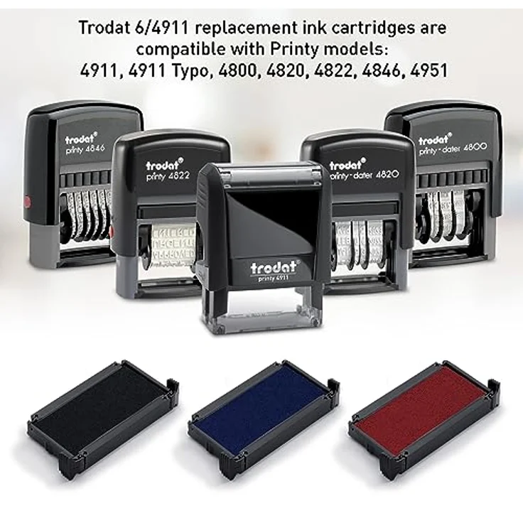 TRODAT Swop Pad Ersatzstempelkissen für Stempel 4911, rot, 2er Pack – Bild 6