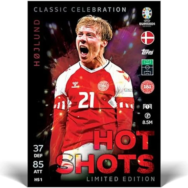 Topps Official Euro 2024 Match Attax - Mega Tin 1 - Hot Shots - enthält 44 Euro 2024 Match Attax Karten Plus 4 Exklusive Hot Shots Limited Edition Karten! – Bild 2
