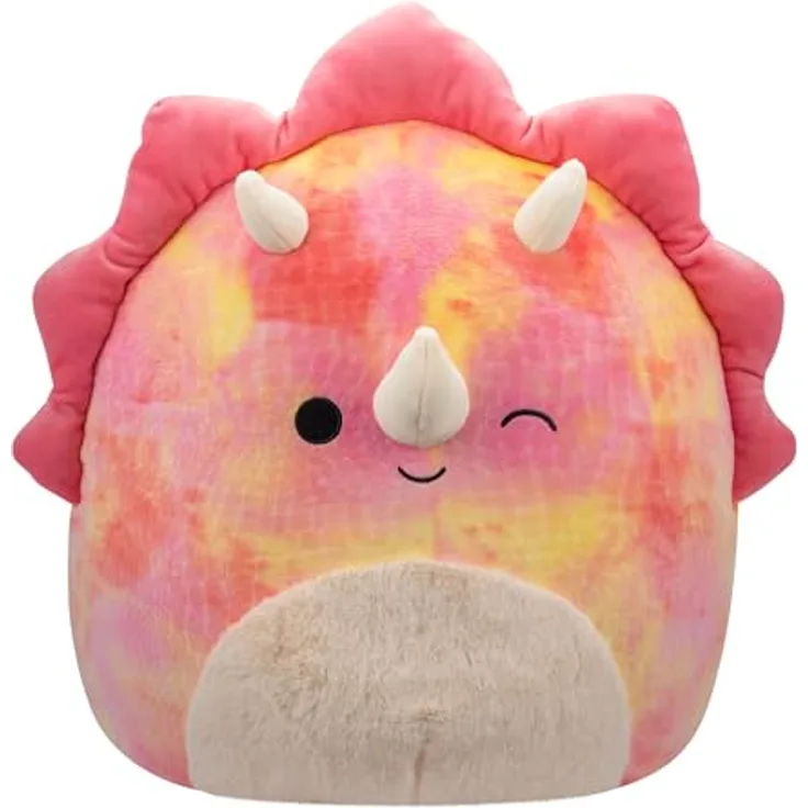 Squishmallows SQCR05478 - Trinity der rosa Triceratops 40 cm, offizielles Jazwares Plüsch, superweiches Kuscheltier