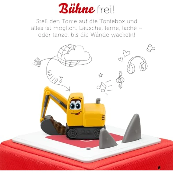 tonies Hörfigur für Toniebox, Sing Kinderlieder – Bagger Mats & Seine Freunde: Die schönsten Fahrzeuglieder, Kinderlieder für Kinder ab 3 Jahren, Spielzeit ca. 60 Minuten, von tonies – Bild 2