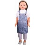 Besttoy Babypuppe Besttoy - Laufpuppe Josy - brünett, 86 cm groß, ohne Batterien, braune Haare