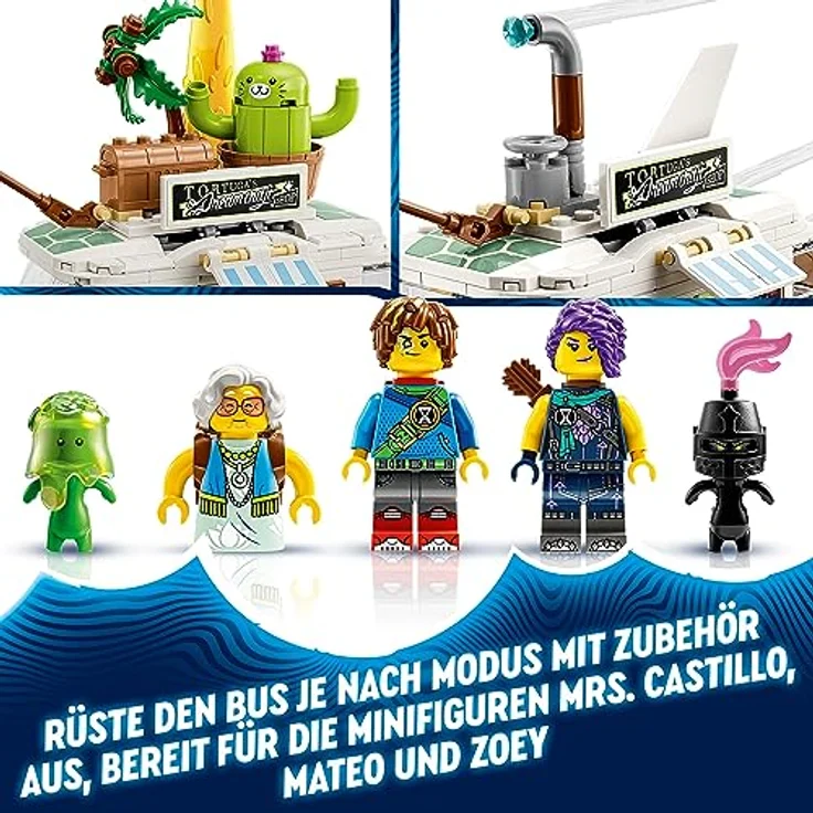 LEGO 71456 DREAMZzz Mrs. Castillos Schildkrötenbus, baue das Wohnmobil-Spielzeug aus der TV-Show auf 2 Arten, mit Figuren Mateo, Zoey und Z-Blob, Spielzeug für Kinder ab 7 Jahren – Bild 4