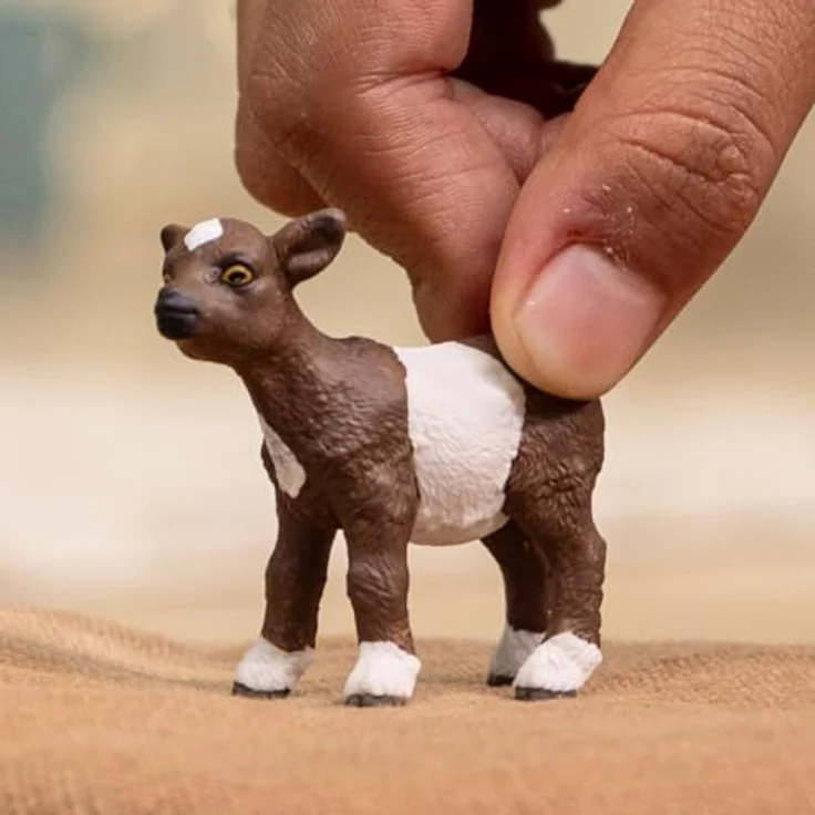 Schleich Zicklein (14888) Farm World, schokoladenbraun mit weißen Akzenten, 5,7 x 2 x 4,3 cm – Bild 2