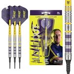 Target Darts Luke Littler Loadout Soft Tip Darts, 90% Tungsten, 19G, mit schwarzen Pixelspitzen, Pro Grip Schäften und Pro Ultra Nr. 2 Flügen, violett-gelb