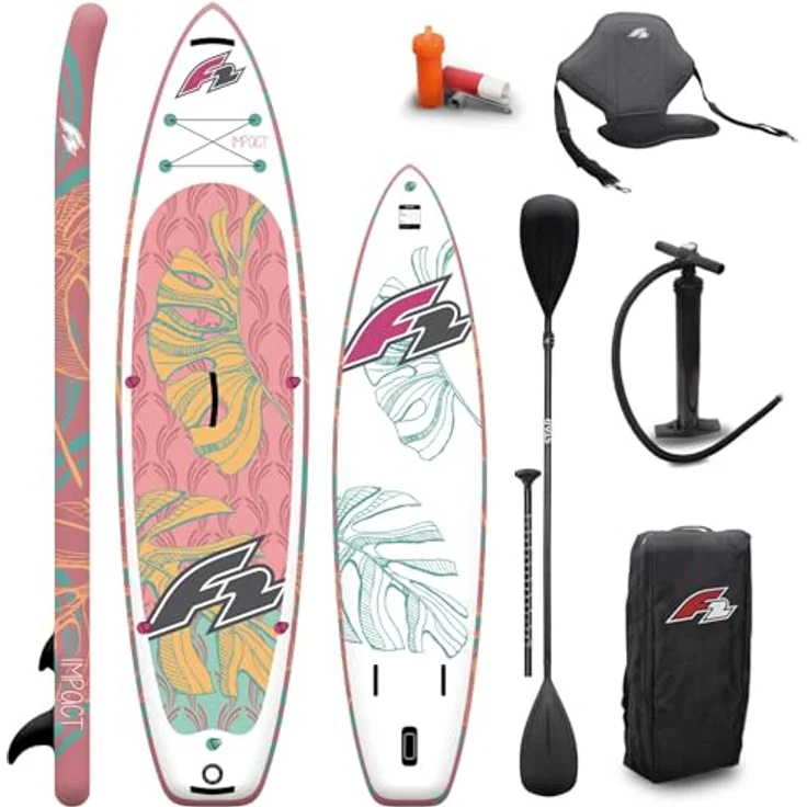 F2 Damen SUP Stand Up Paddle Board Impact Limited Edition, aufblasbar, 11'2'', rosa, inkl. Zubehör 2024 – Bild 1