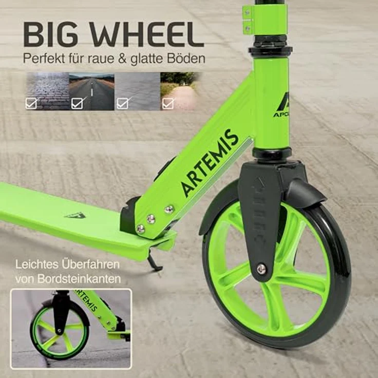 Apollo Artemis City Scooter, klappbar und höhenverstellbar, für Kinder ab 6 Jahren, mit praktischem Tragegurt und robustem Rahmen – Bild 6