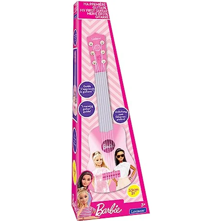 Lexibook Barbie, Meine erste Gitarre für Kinder, 6 Nylonsaiten, 53 cm, Anleitung inklusive, Rosa, K200BB – Bild 4