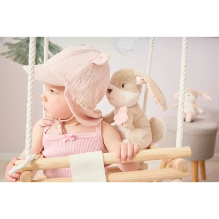 Sterntaler Kuscheltier L Hanni, Hase mit integrierter Rassel und weichem Polyester, waschbar bei 40 °C – Bild 8