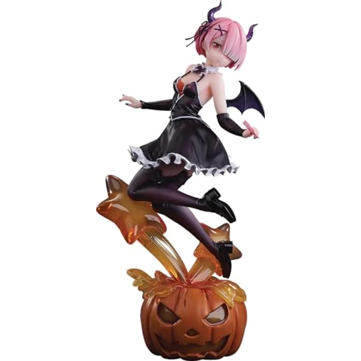 Kadokawa Re:ZERO -Starting Life in Another World- PVC Statue 1/7 Ram: Phantom Night Wizard Ver. 26 cm, detailreiche Sammelfigur in klassischer Fenster-Box – Bild 1