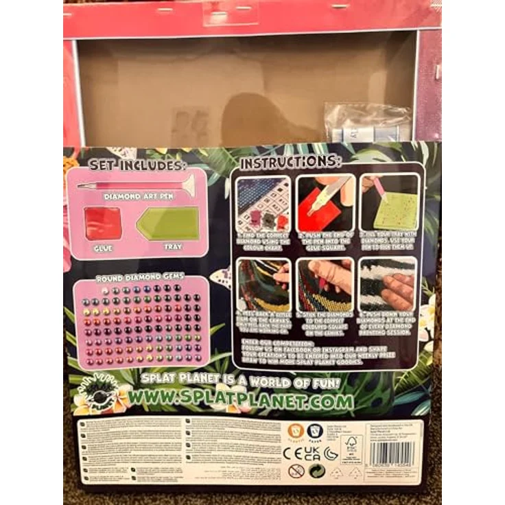 SPLAT PLANET Schmetterling 5D Diamant-Gemälde-Set, gerahmt, inklusive Strasssteine, 30 x 40 cm, Kunst und Handwerk für Erwachsene und Kinder – Bild 3