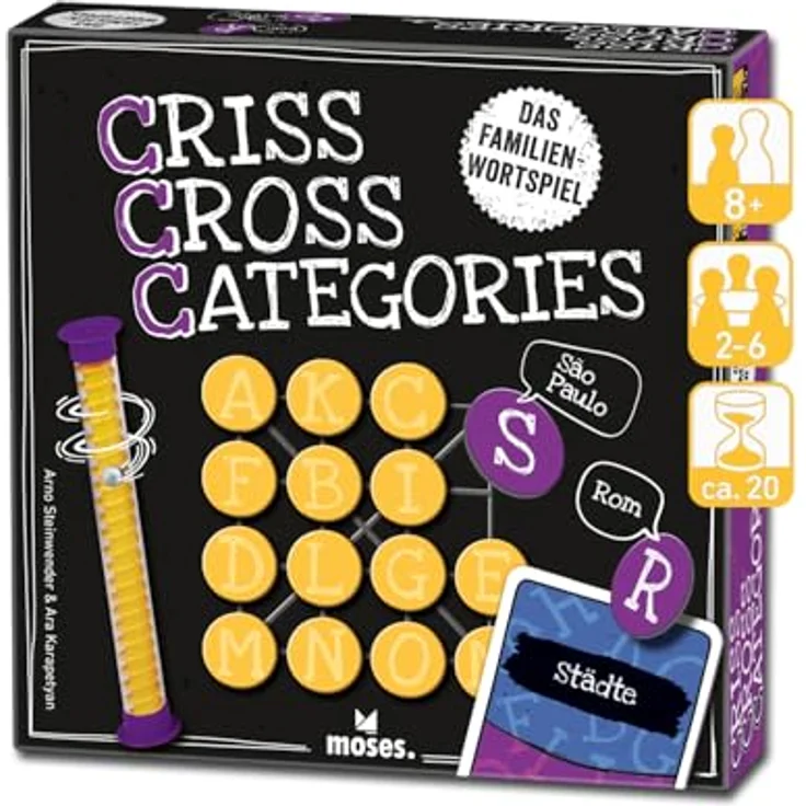 Sonstige Verlage Criss Cross Categories, Familien-Wortspiel mit 200 Karten und Timer – Bild 1