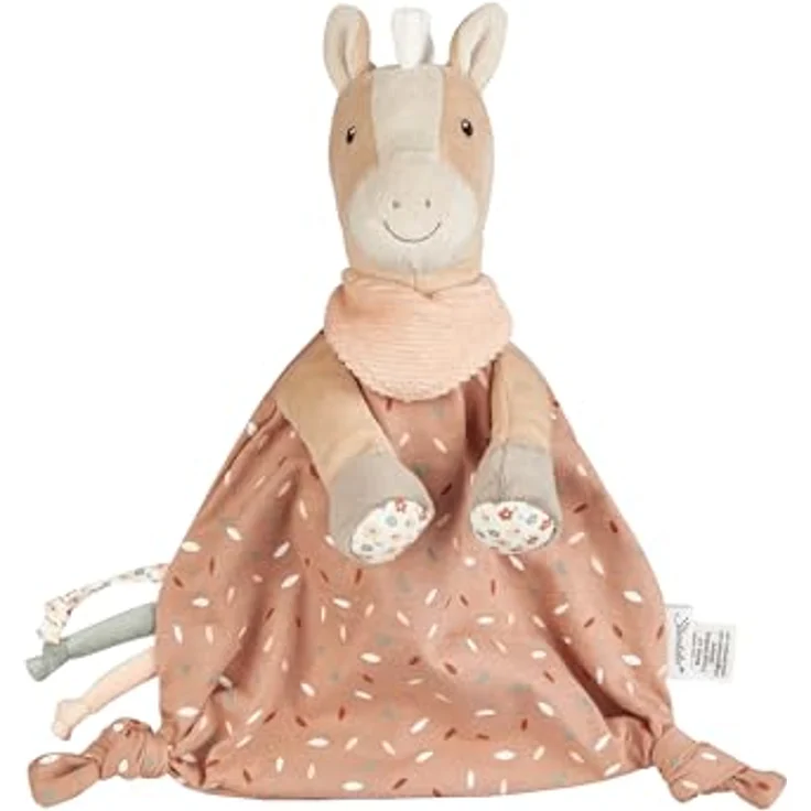 Sterntaler Schmusetuch M PFERD Sunny, aus weichen Stoffen, mit Knoten und Streifen – Bild 1