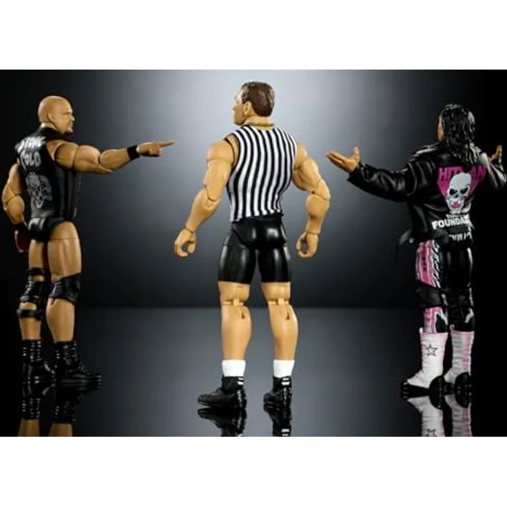 Mattel WWE I Quit Match 3-Pack, Actionfiguren Set mit Bret Hart, Stone Cold Steve Austin und Ken Shamrock, 7 Zoll, Mehrfarbig – Bild 4