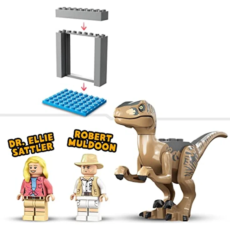 LEGO 76957 Jurassic Park Flucht des Velociraptors, Dinosaurierspielzeug und Buggy-Auto zum Sammeln für Kinder ab 5 Jahren – Bild 4