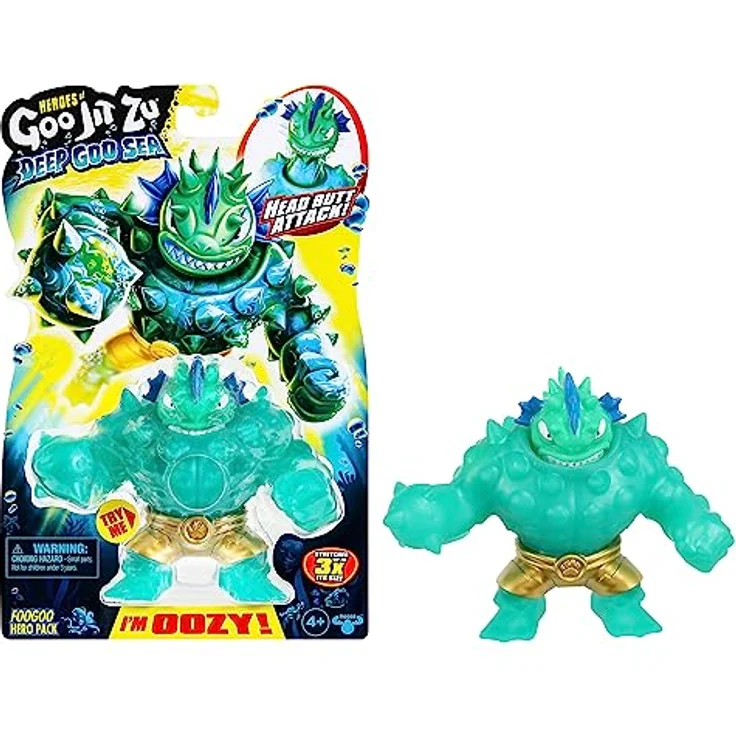 Heroes of Goo Jit Zu Deep GOO Sea Helden-Packung mit Foogoo. Super Stretchy und Dehnbare Actionfigur mit besonderer Schleimfüllung – Bild 1