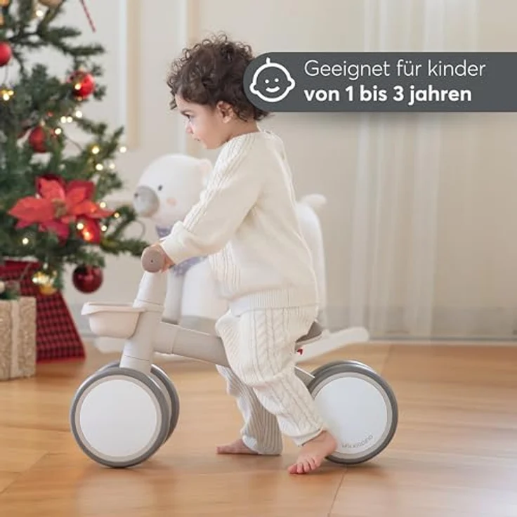 Kikka Boo Laufrad ZIPI, Baby 1 Jahr, Einstellbar, Beige – Bild 3