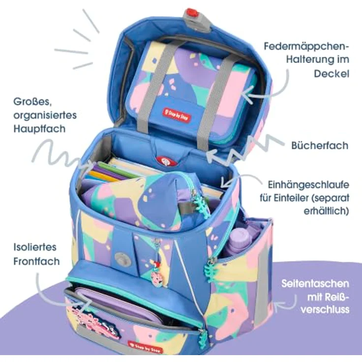 Step by Step Schulranzen SPACE Schulranzen-Set, Mehrfarbig, mit ausreichend Stauraum für Schulmaterialien – Bild 5