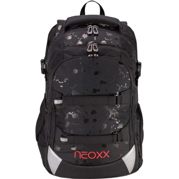 neoxx Active Pro School Backpack Splash In Black, Schulrucksack mit verstellbarem Tragesystem und viel Stauraum, 31 x 45,5 x 21 cm – Bild 1