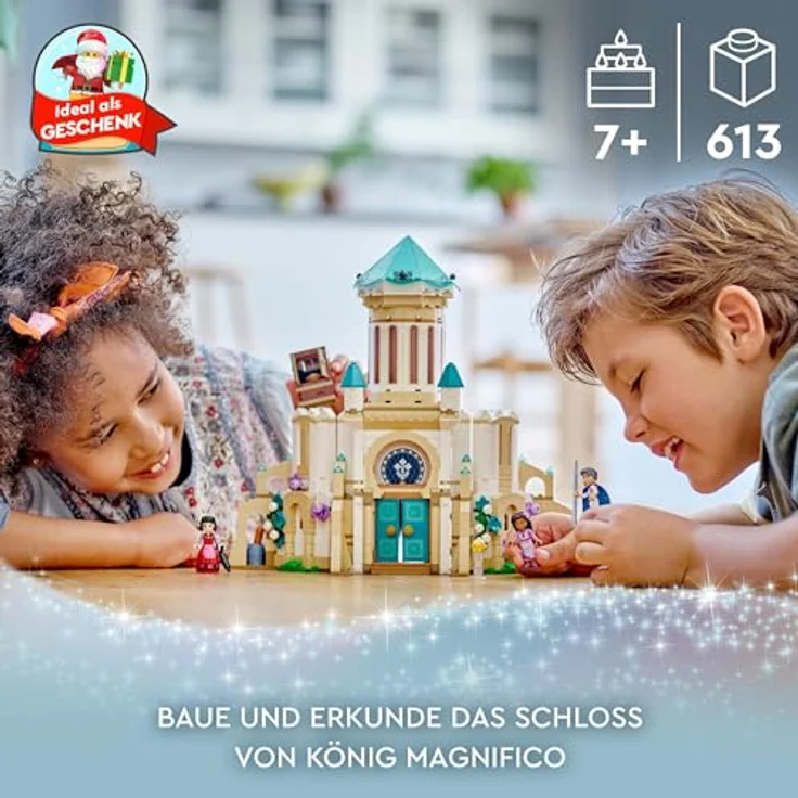 LEGO 43224 Disney Wish König Magnificos Schloss, Baubares Spielzeug aus dem Wish-Film mit Figuren, darunter Asha, Dahlia und Star, Geschenk zu Weihnachten für Mädchen, Jungen und Kinder ab 7 Jahren – Bild 2