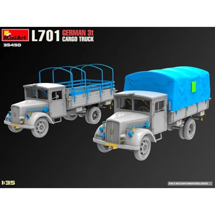 Mini art 1:35 L701 Dt. 3t Cargo Truck, Modellfahrzeug mit realistischen Details und variablen Ladeabdeckungen, fünf Varianten möglich – Bild 14