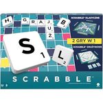 Mattel Games Scrabble Zwei in Eins, Polnische Version, langlebig mit flexiblem Zubehör, HXM53