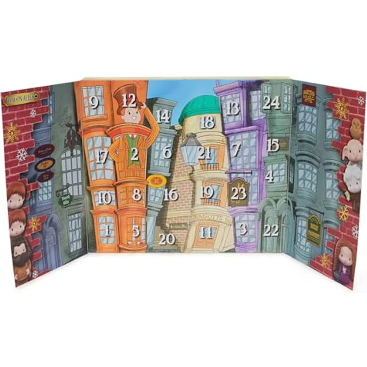 Wizarding World Harry Potter "Weihnachten in der Winkelgasse" Adventskalender 2025 mit 24 Überraschungen, 15 Figuren und 9 Zubehörteilen, Spielzeug für Kinder ab 6 Jahren – Bild 2