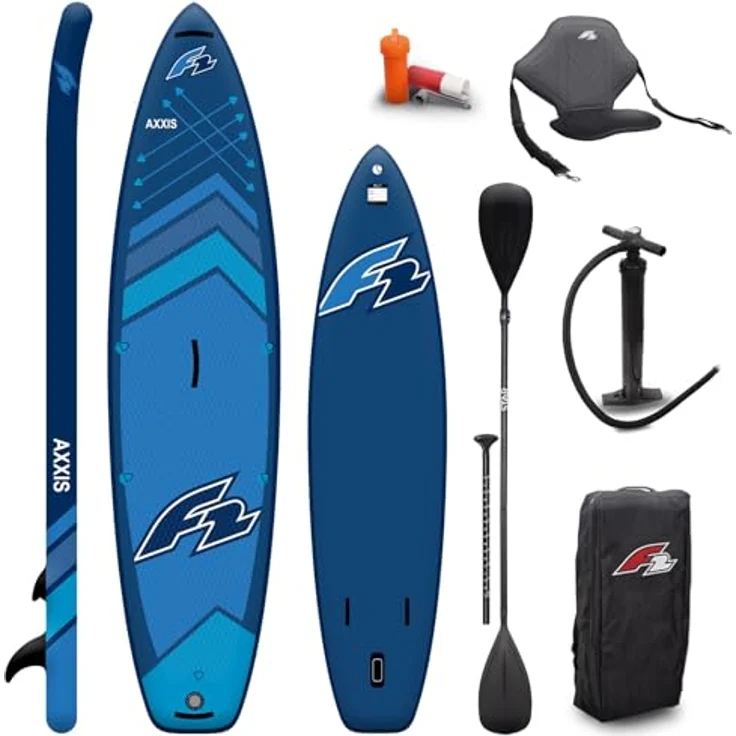F2 SUP-Board F2 SUP Stand Up Paddle Board Axxis Limited Edition 12'2'' 2024, Stand up paddle board in Navy, stabil und geräumig – Bild 1
