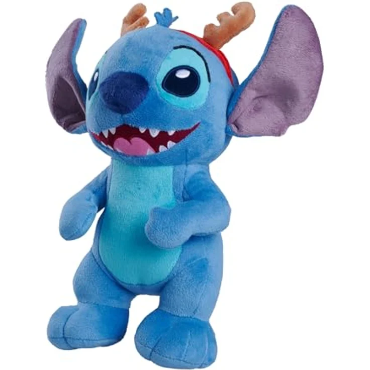 Simba Disney Stitch mit Rentiergeweih, Plüschtier 25cm, kuschelweich, für Babys ab den ersten Lebensmonaten geeignet – Bild 2