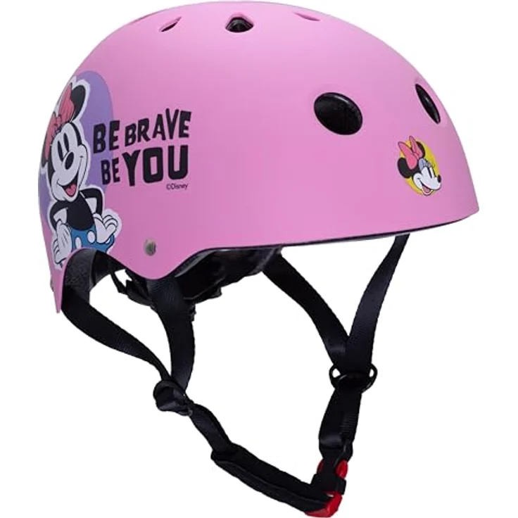 Seven Polska Fahrradhelm Minnie be You, 52-56cm, ab ca. 6 Jahre, Pink, Kinderhelm mit stoßdämpfendem EPS-Schaum – Bild 1