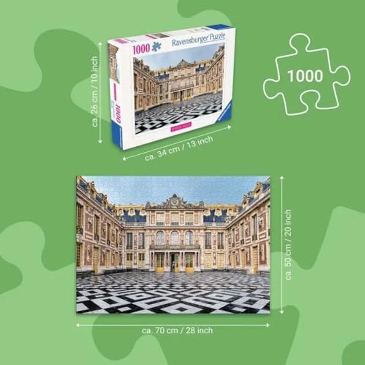 Ravensburger Puzzle 12001315, Beautiful Castles: Château de Versailles, 1000 Teile im Format 70 x 50 cm, für Erwachsene und Kinder ab 14 Jahren – Bild 3