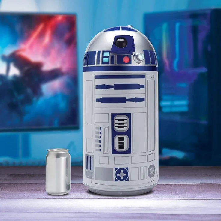 Ukonic Star Wars Thermoelectric Cooler Mini-Kühlschrank R2-D2, 4.5 L, thermoelektrische Kühlung für bis zu 8 Dosen, Dual-Power-Betrieb