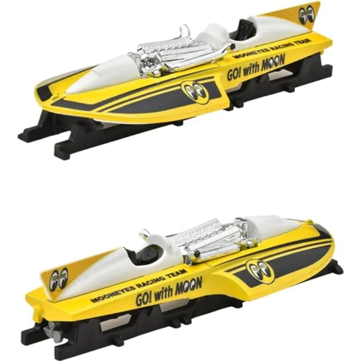 Mattel Hot Wheels Premium Collector Set, 4 Die-Cast Fahrzeuge, Speed Waze, Classic Hydroplane, Citroen H Van, Toyota Stout Drift Truck, detailreiche Designs in Fensterbox – Bild 2