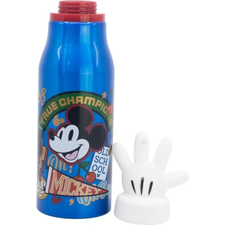 Stor Wiederverwendbare Aluminiumflasche mit 3D-Mickey-Figur, 690 ml, BPA-frei, offiziell lizenziert – Bild 3