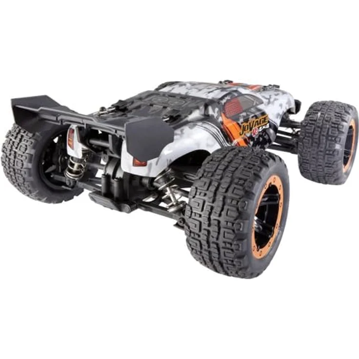 Reely JoVage 4x4 V2 Orange/Weiß Brushed 1:16 RC Modellauto Elektro Truggy Allradantrieb (4WD) RTR 2,4 GHz inkl. Akku - Spritzwassergeschützter Empfänger/ESC, LED-Scheinwerfer, Gripstarke Räder – Bild 4