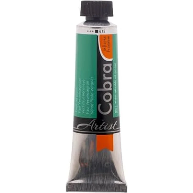 Cobra Talens wassermischbare Ölfarben, 40 ml, Paul Veronese Grün, hochwertige Künstlerfarbe – Bild 2
